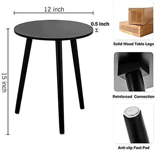 Side Table Modern Home Decor Coffee Tea End Table Home Decor Beautiful Small Side Table, End Table for Living Room | Round Tea Table Coffee Table Plant for Balcony Bedroom (Grey)