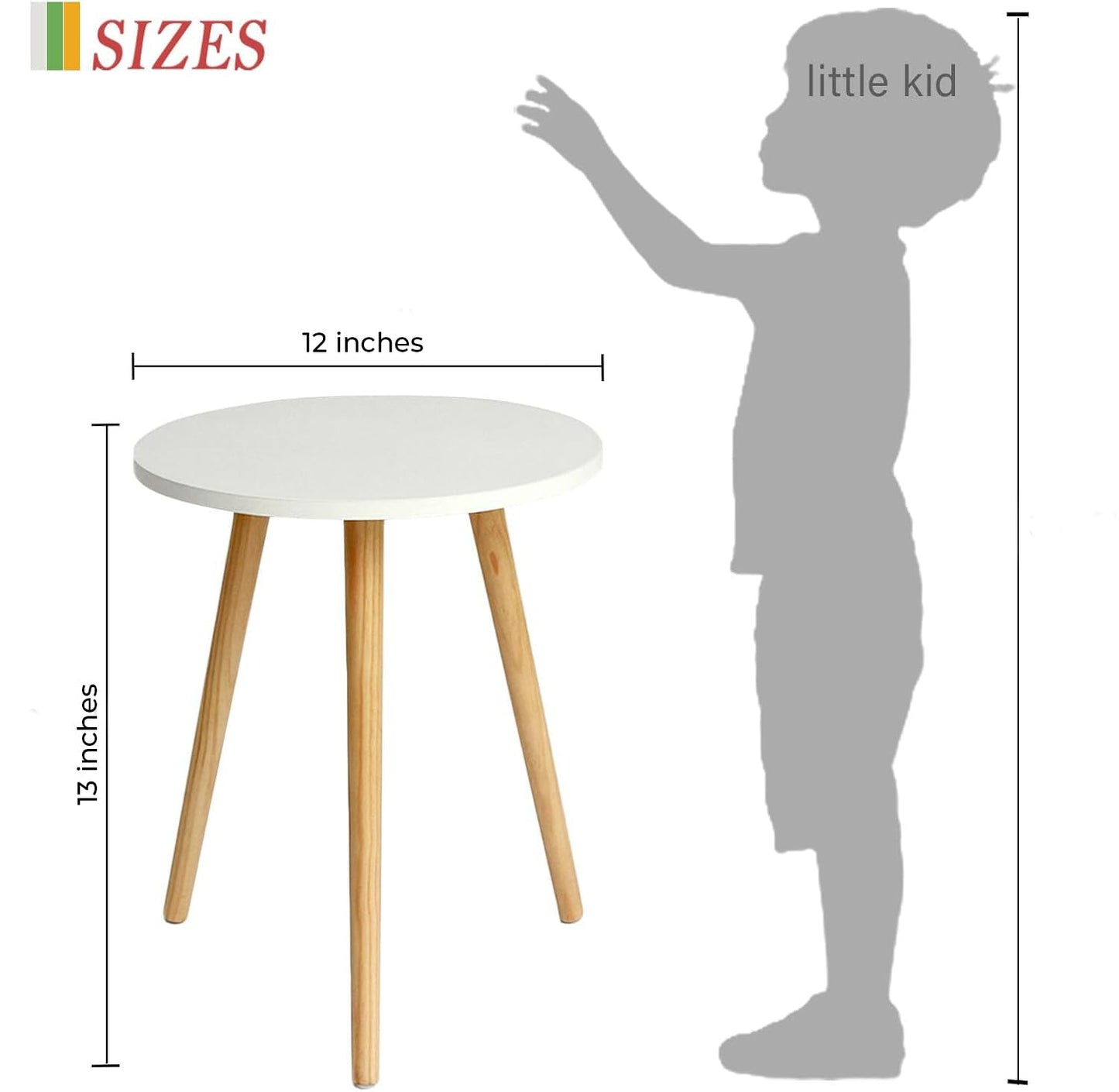 Side Table Modern Home Decor Coffee Tea End Table Home Decor Beautiful Small Side Table, End Table for Living Room | Round Tea Table Coffee Table Plant for Balcony Bedroom (Grey)