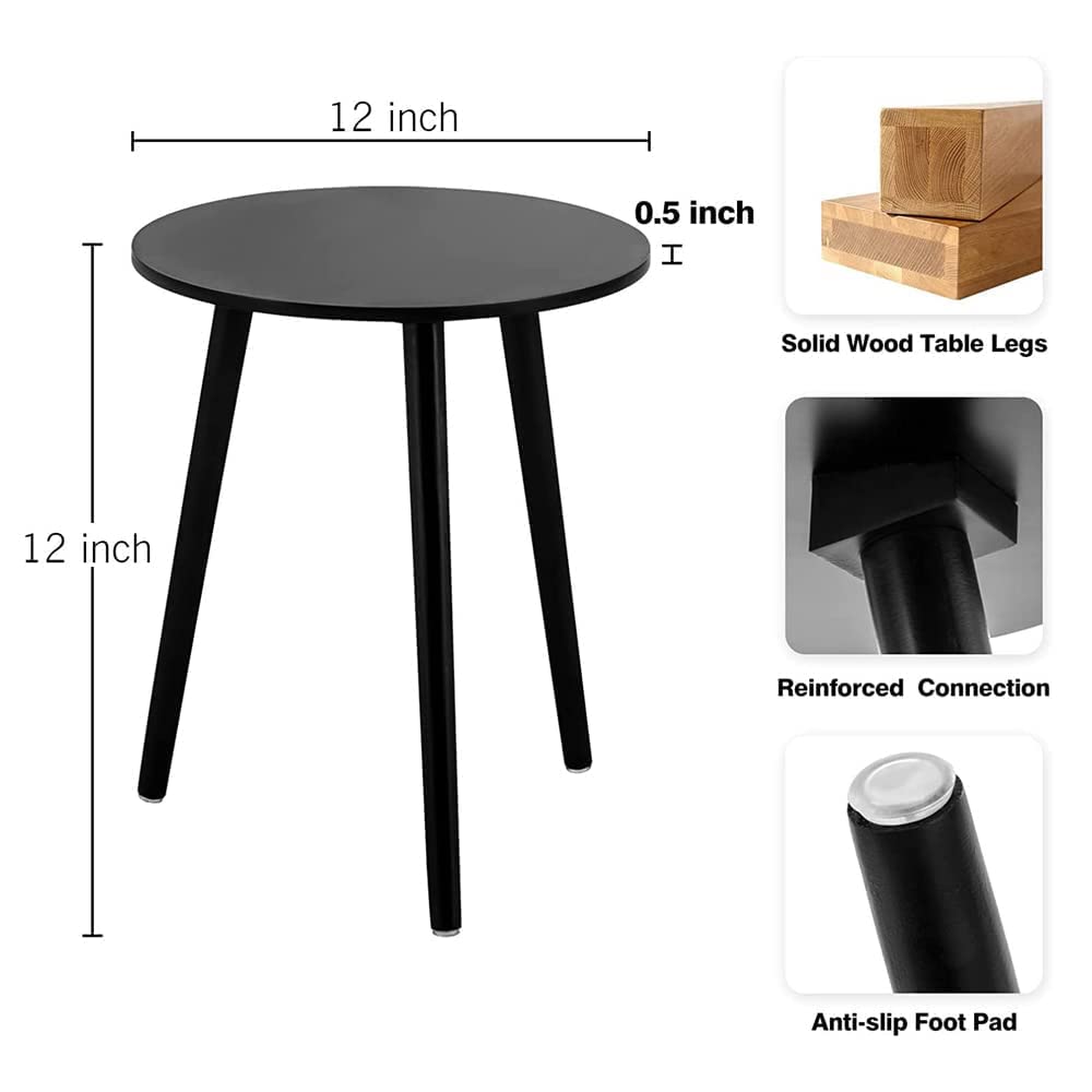 Side Table Modern Home Decor Coffee Tea End Table Home Decor Beautiful Small Side Table, End Table for Living Room | Round Tea Table Coffee Table Plant for Balcony Bedroom (Grey)