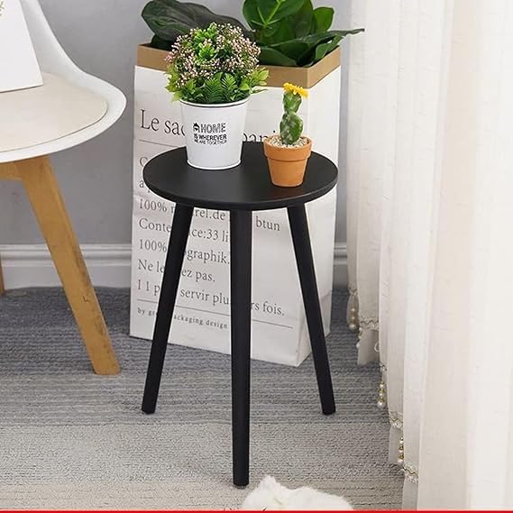Side Table Modern Home Decor Coffee Tea End Table Home Decor Beautiful Small Side Table, End Table for Living Room | Round Tea Table Coffee Table Plant for Balcony Bedroom (Grey)