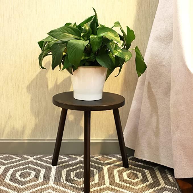 Side Table Modern Home Decor Coffee Tea End Table Home Decor Beautiful Small Side Table, End Table for Living Room | Round Tea Table Coffee Table Plant for Balcony Bedroom (Grey)